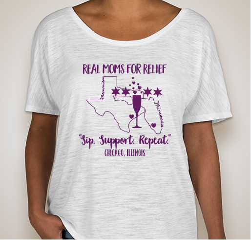 Mommies & Mimosas: Sip. Support. Repeat. Fundraiser - unisex shirt design - front