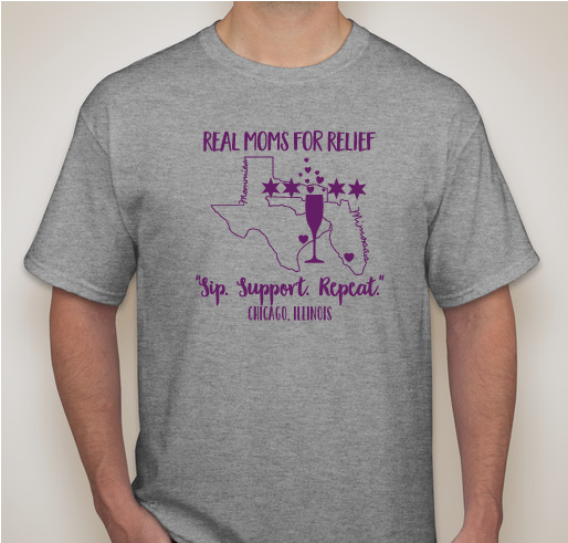 Mommies & Mimosas: Sip. Support. Repeat. Fundraiser - unisex shirt design - front