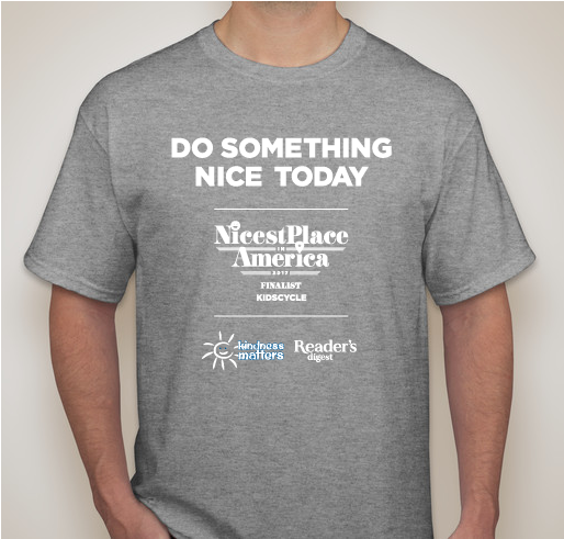 Nicest Place in America - KidsCycle Fundraiser - unisex shirt design - front