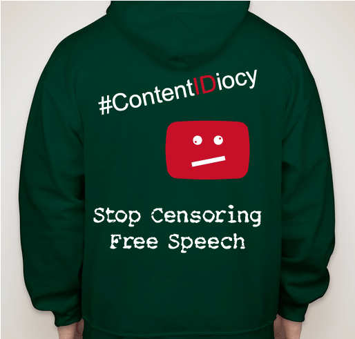 Stand up for free speech & fight ContentIDiocy Fundraiser - unisex shirt design - back
