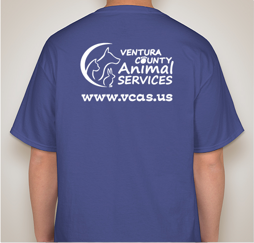 Ventura County Animal Services (VCAS) Fundraiser - unisex shirt design - back