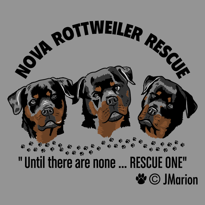 Nova Rottie Rescue Long Sleeve & Hoodie Fundraiser shirt design - zoomed
