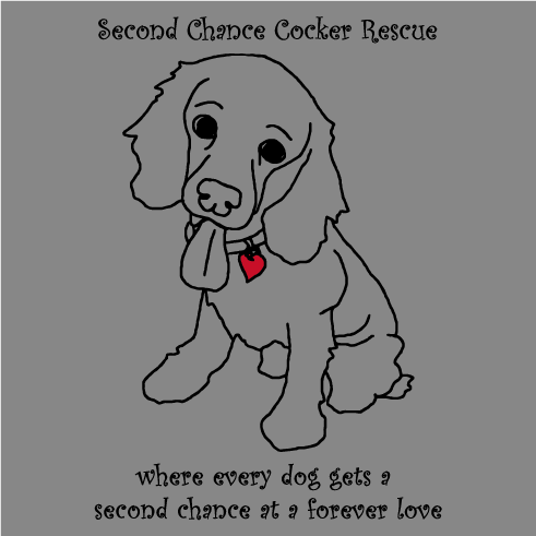 Second Chance Cocker Rescue shirt design - zoomed