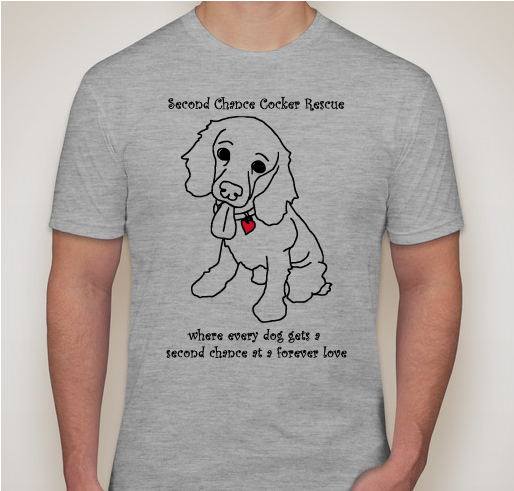 Second Chance Cocker Rescue Fundraiser - unisex shirt design - front