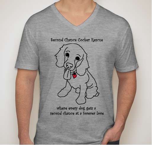Second Chance Cocker Rescue Fundraiser - unisex shirt design - front