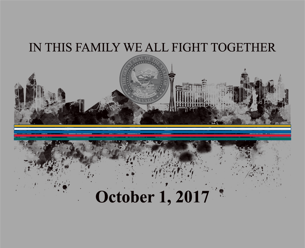 #VegasStrong- No One Fights Alone- We Fight Together- Route 91 Tragedy shirt design - zoomed