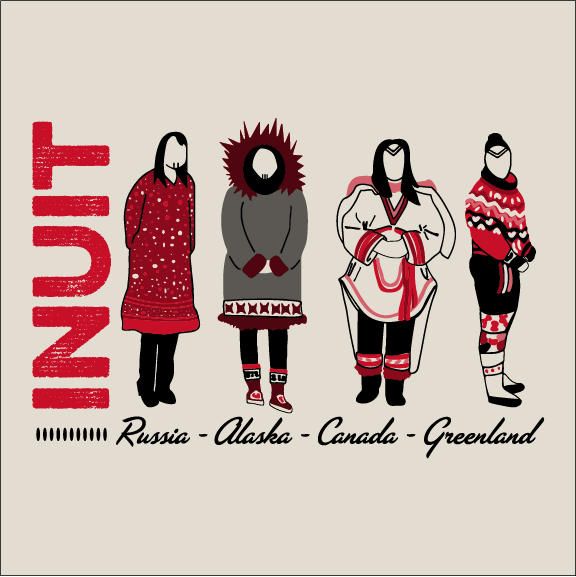 Inuit Regalia Tee Relaunch shirt design - zoomed