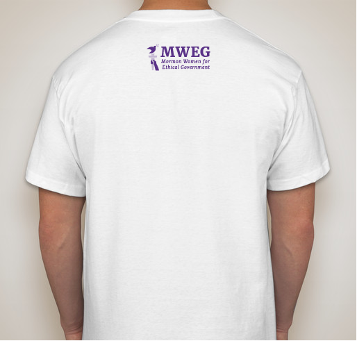 MWEG Peace Shirt White Fundraiser - unisex shirt design - back