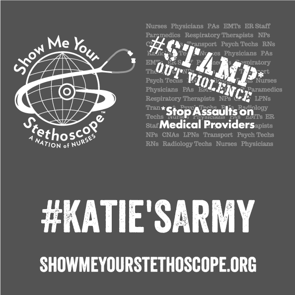 Support Katie Blanchard (TheArmyNurse.com) all November with SMYS/#STAMP shirt design - zoomed
