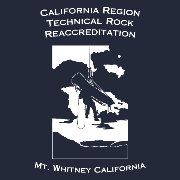 2018 California Region MRA Technical Rock Reaccreditation, Mt. Whitney shirt design - zoomed