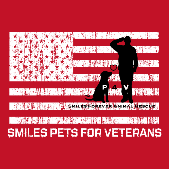 Support Smiles Pets for Veterans shirt design - zoomed