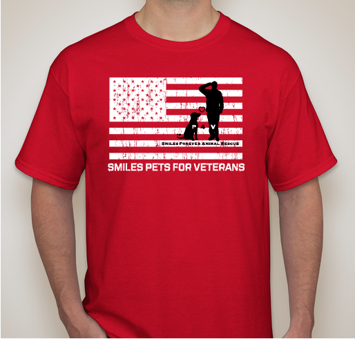 Support Smiles Pets for Veterans Fundraiser - unisex shirt design - front