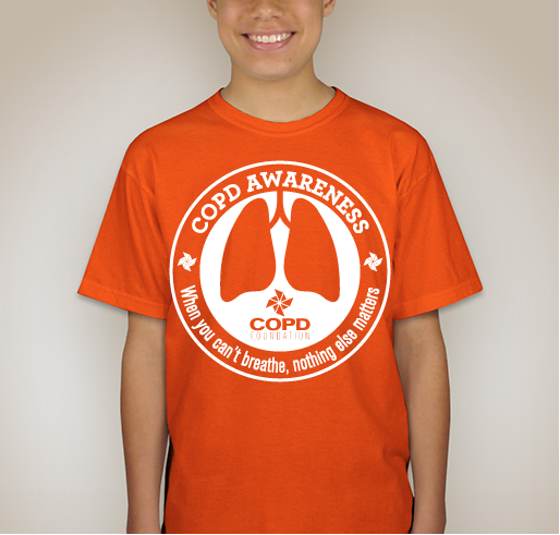 COPD Awareness T-shirt Fundraiser - unisex shirt design - back