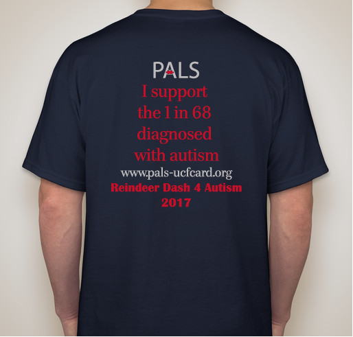 Reindeer Dash 4 Autism 2017 Fundraiser - unisex shirt design - back