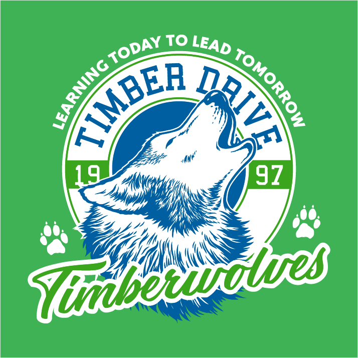 Timber Drive Spirit Wear to support the Timber Drive PTA shirt design - zoomed