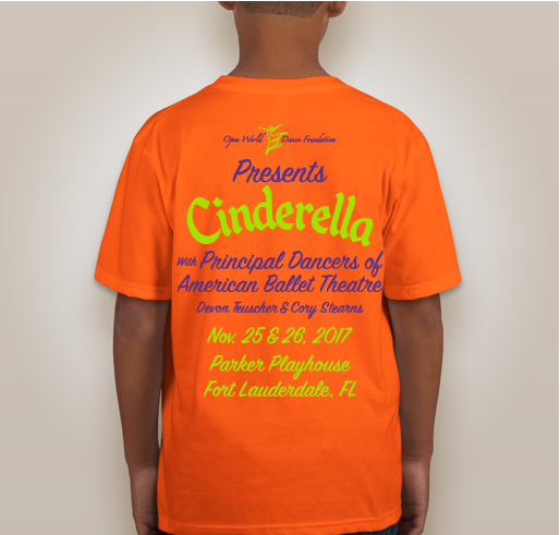 Cinderella T-shirts Nov 25 & 26, 2017 Fundraiser - unisex shirt design - back