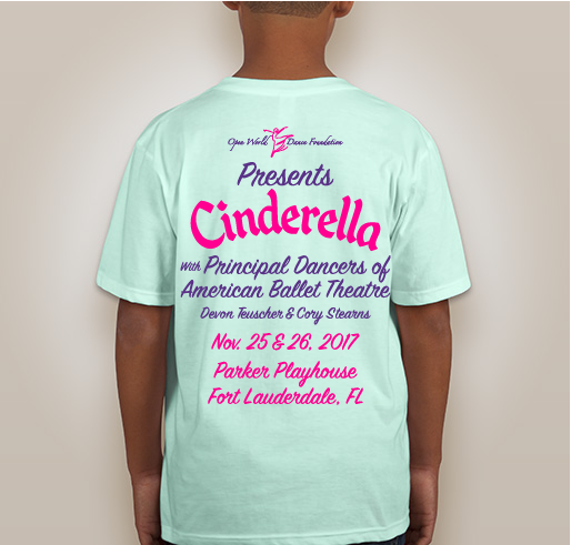 Cinderella T-shirts Nov 25 & 26, 2017 Fundraiser - unisex shirt design - back