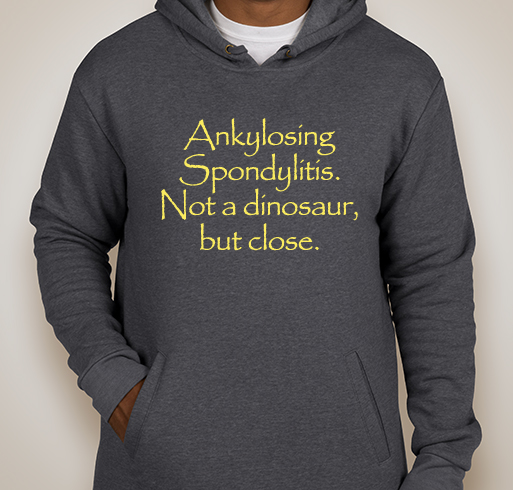 Ankylosing Spondylitis Dinosaur shirt - benefiting Spondylitis Association of America (SAA) Fundraiser - unisex shirt design - front