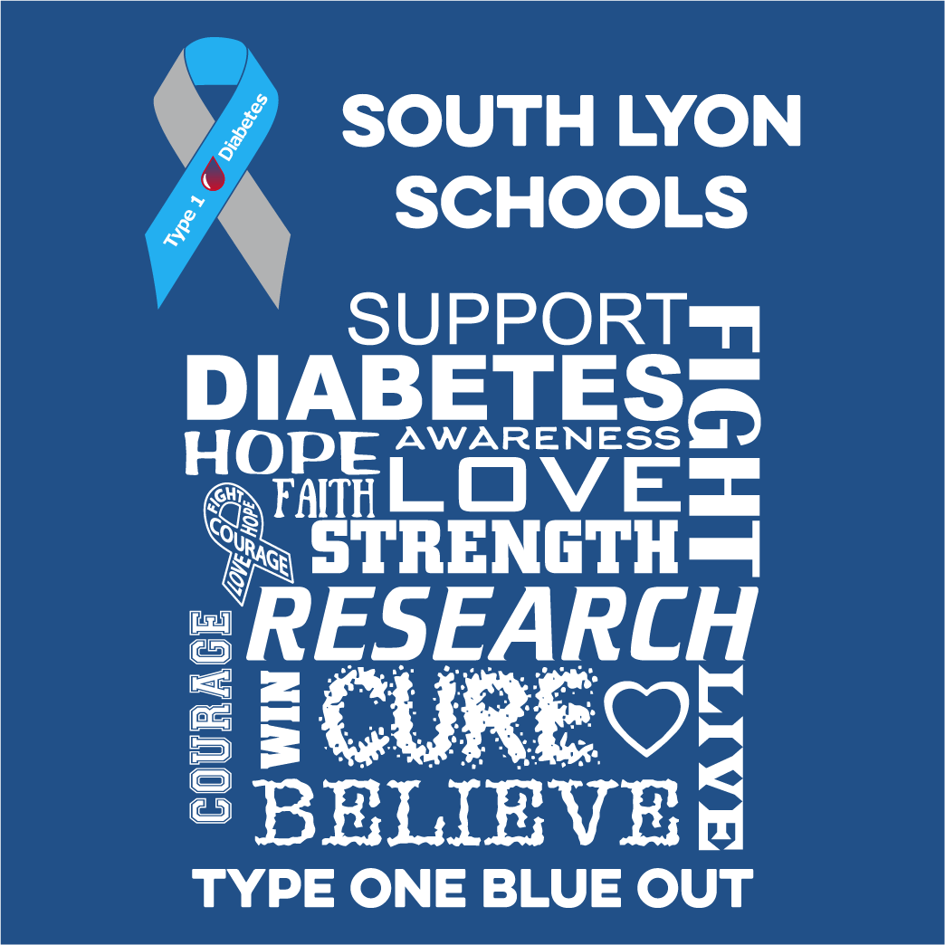 South Lyon Schools National Diabetes Day 2017 shirt design - zoomed