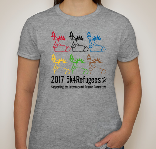 2017 5k4Refugees Virtual 5k - Support the International Rescue Committee Fundraiser - unisex shirt design - front