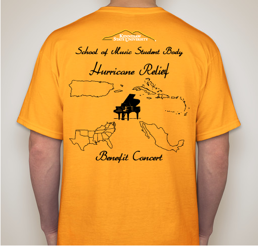 KSU SOM Hurricane Relief Benefit Concert T-shirt Fundraiser - unisex shirt design - back