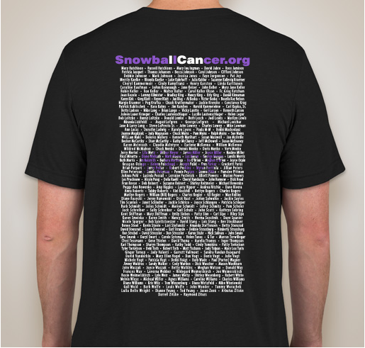 Snowball Cancer 2018 Fundraiser Fundraiser - unisex shirt design - back