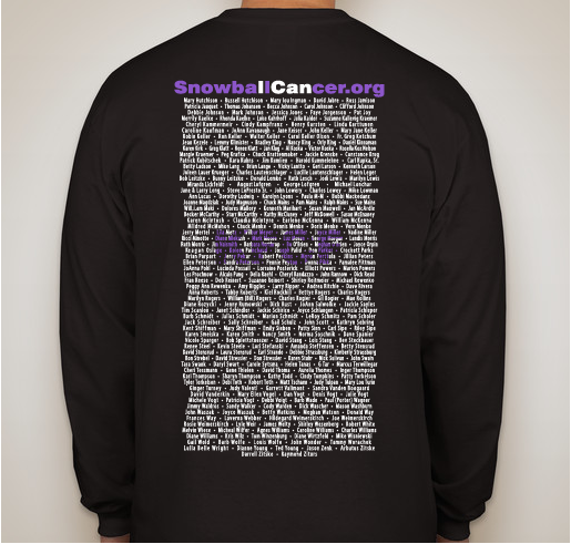 Snowball Cancer 2018 Fundraiser Fundraiser - unisex shirt design - back