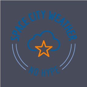 Annual fundraiser to support the Space City Weather web site. shirt design - zoomed