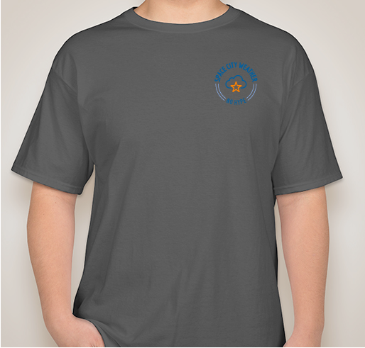 Annual fundraiser to support the Space City Weather web site. Fundraiser - unisex shirt design - front