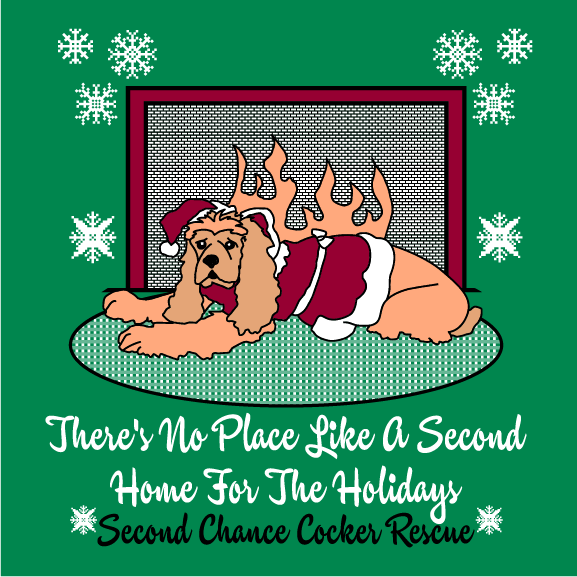 Happy Holidays From Second Chance Cocker Rescue shirt design - zoomed