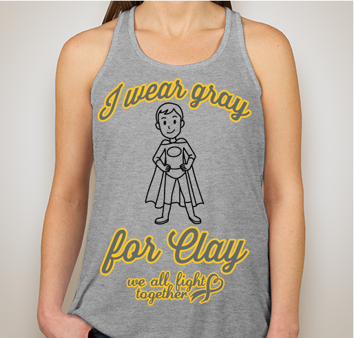 Wear GRAY for CLAY T-shirts and Tanks Fundraiser - unisex shirt design - front