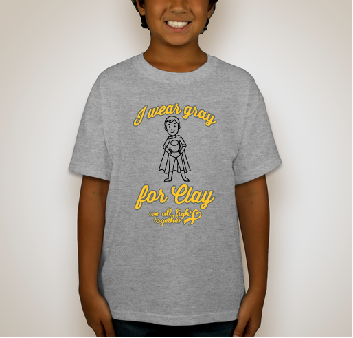 Wear GRAY for CLAY T-shirts and Tanks Fundraiser - unisex shirt design - front