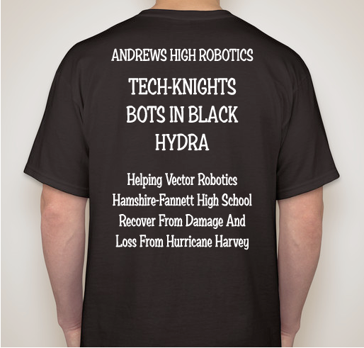 Robots Harvey Fundraiser - unisex shirt design - back