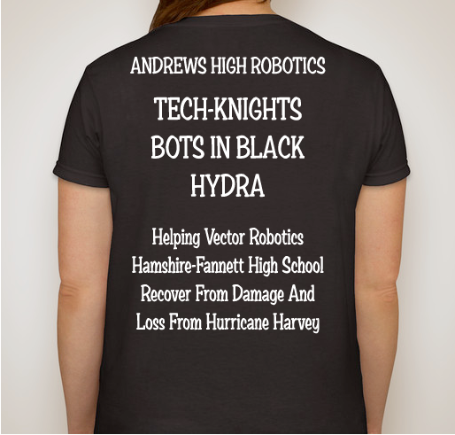 Robots Harvey Fundraiser - unisex shirt design - back