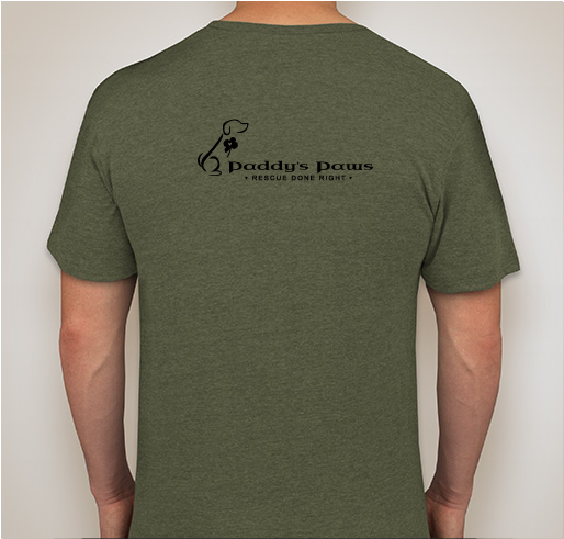 Paddy's Paws T-shirt Fundraiser Fundraiser - unisex shirt design - back