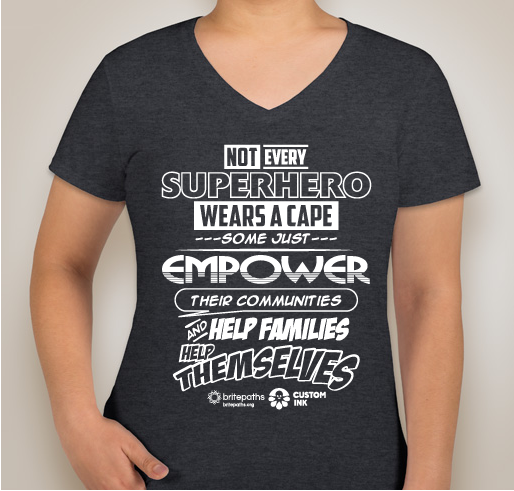 Britepaths - Not Every Superhero Wears A Cape Fundraiser - unisex shirt design - front