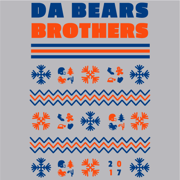 Da Bears Brothers "Ugly Sweaters For a Cause" - Gray shirt design - zoomed