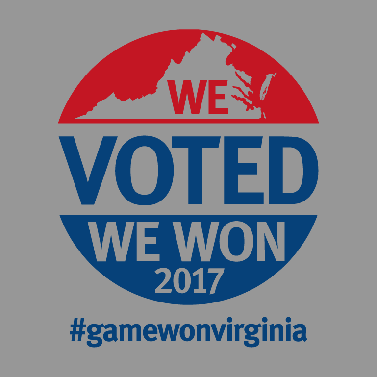 "When We Vote, We Win 2018" - Network NoVA GOTV campaign shirt design - zoomed