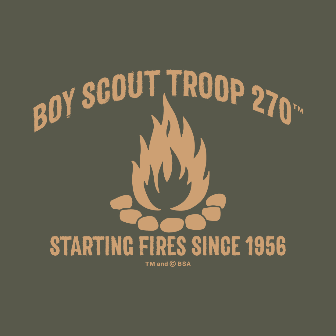 Boy Scout Troop 270 shirt design - zoomed