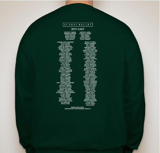 Clara's Dream Cast Sweatshirts & T-Shirts Fundraiser - unisex shirt design - back