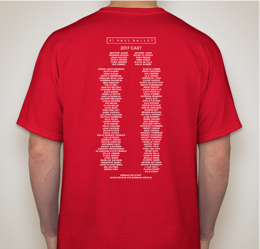Clara's Dream Cast Sweatshirts & T-Shirts Fundraiser - unisex shirt design - back