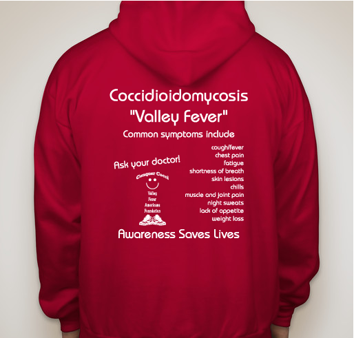 Hoodies Help Conquer Cocci (i.e. Valley Fever!) Fundraiser - unisex shirt design - back