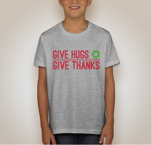 Give HUGS Give Thanks T-shirts for a Cause Fundraiser - unisex shirt design - back