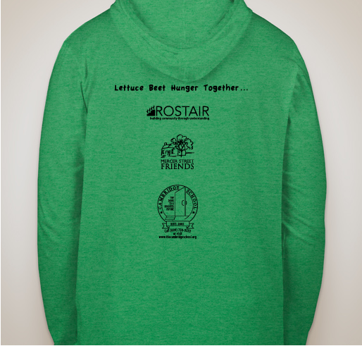 Lettuce Beet Hunger Together Fundraiser - unisex shirt design - back