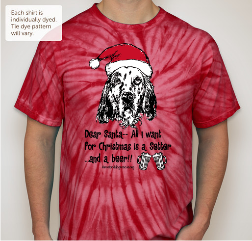 Setterly Christmas Fundraiser - unisex shirt design - front