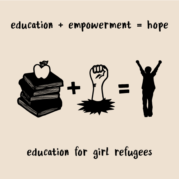 Education for Girl Refugees shirt design - zoomed