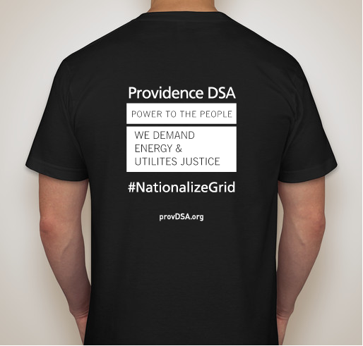 #NationalizeGrid T-Shirt Fundraiser - unisex shirt design - back