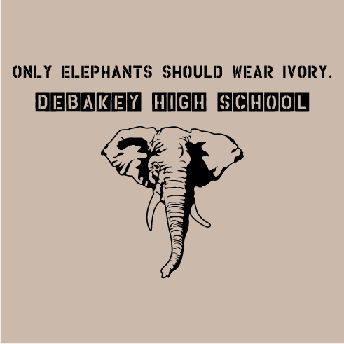 #BeKindToElephants shirt design - zoomed