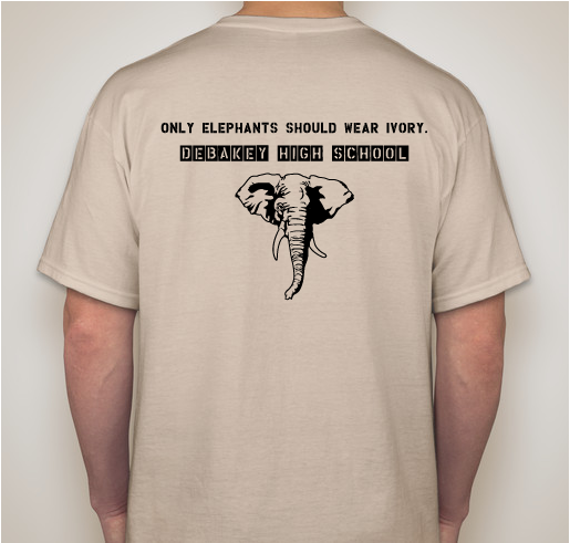 #BeKindToElephants Fundraiser - unisex shirt design - back