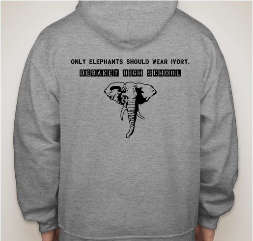 #BeKindToElephants Fundraiser - unisex shirt design - back